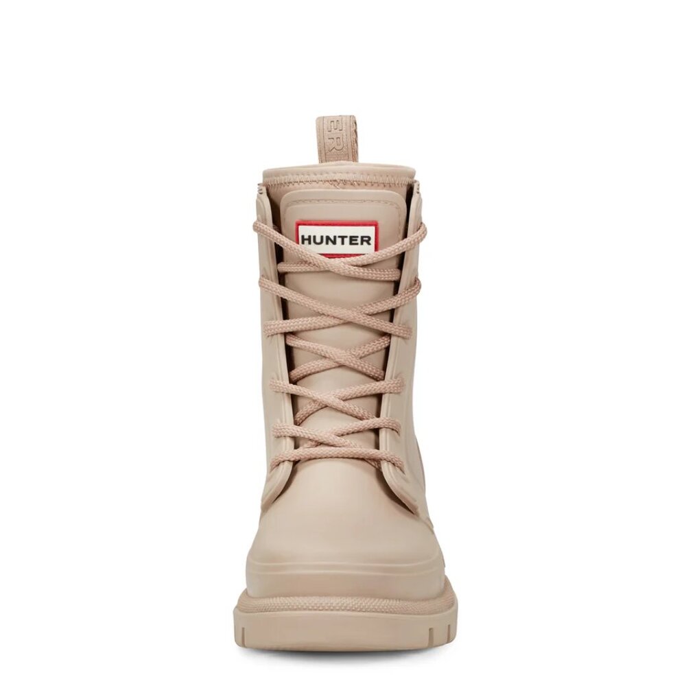 Hunter Women's Diana Waterproof Lace-Up Rain Boots in Medium Natural - Picture 7 of 12